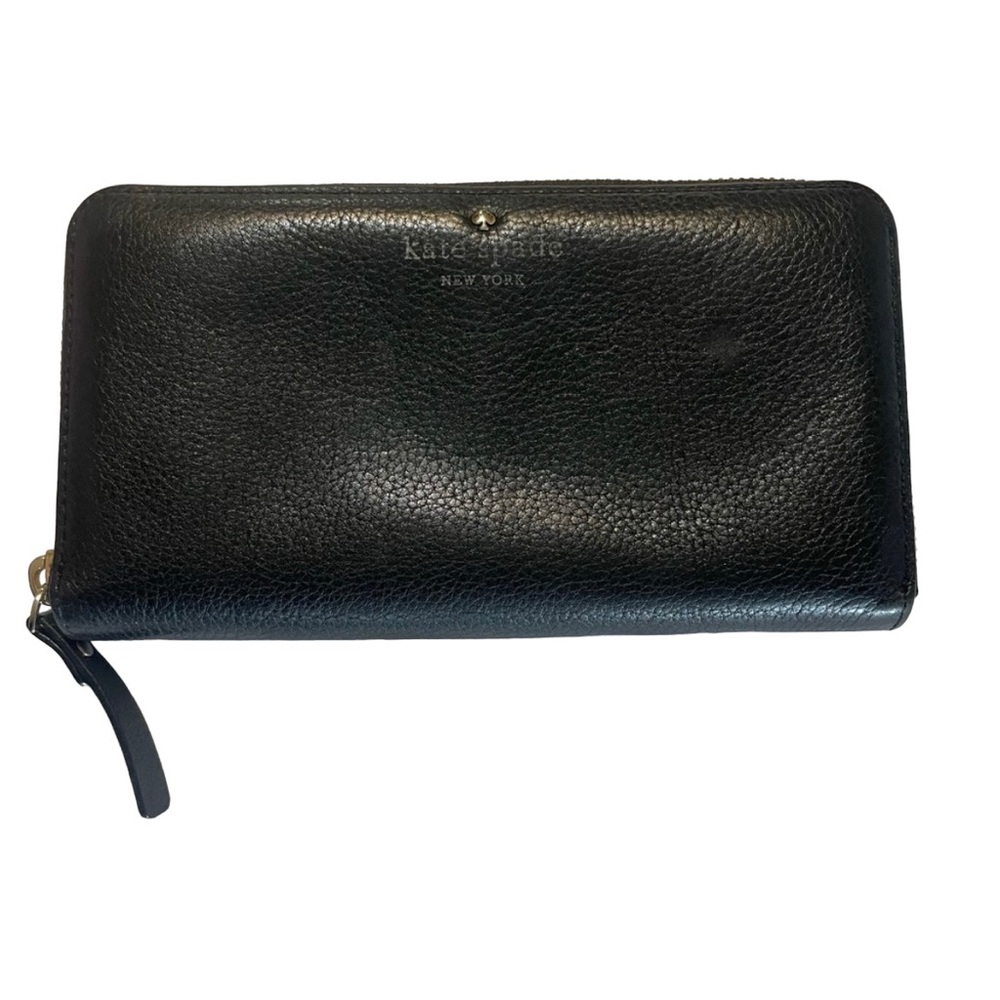 🔵Kate Spade Zip Around Wallet-Black